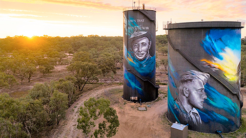 Hay Water Tower Art